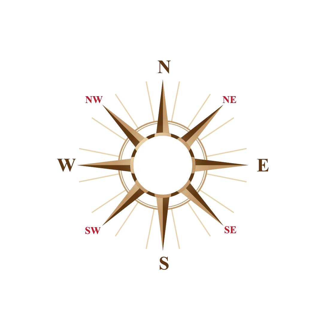 Classic Compass Rose Navigation Symbol