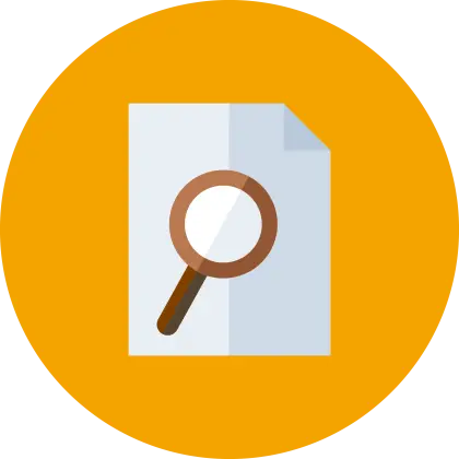Magnifying Glass on Document Icon
