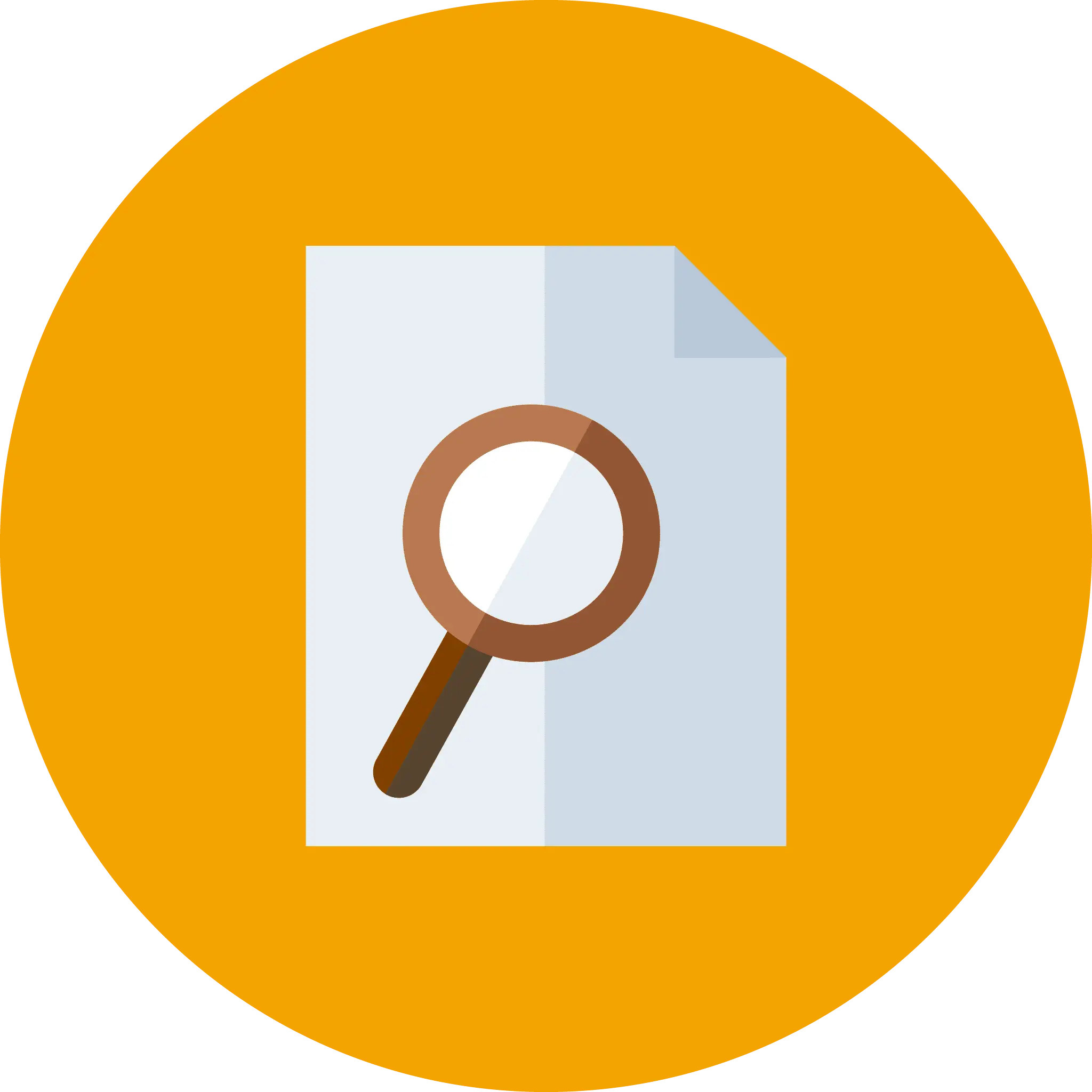Magnifying Glass on Document Icon