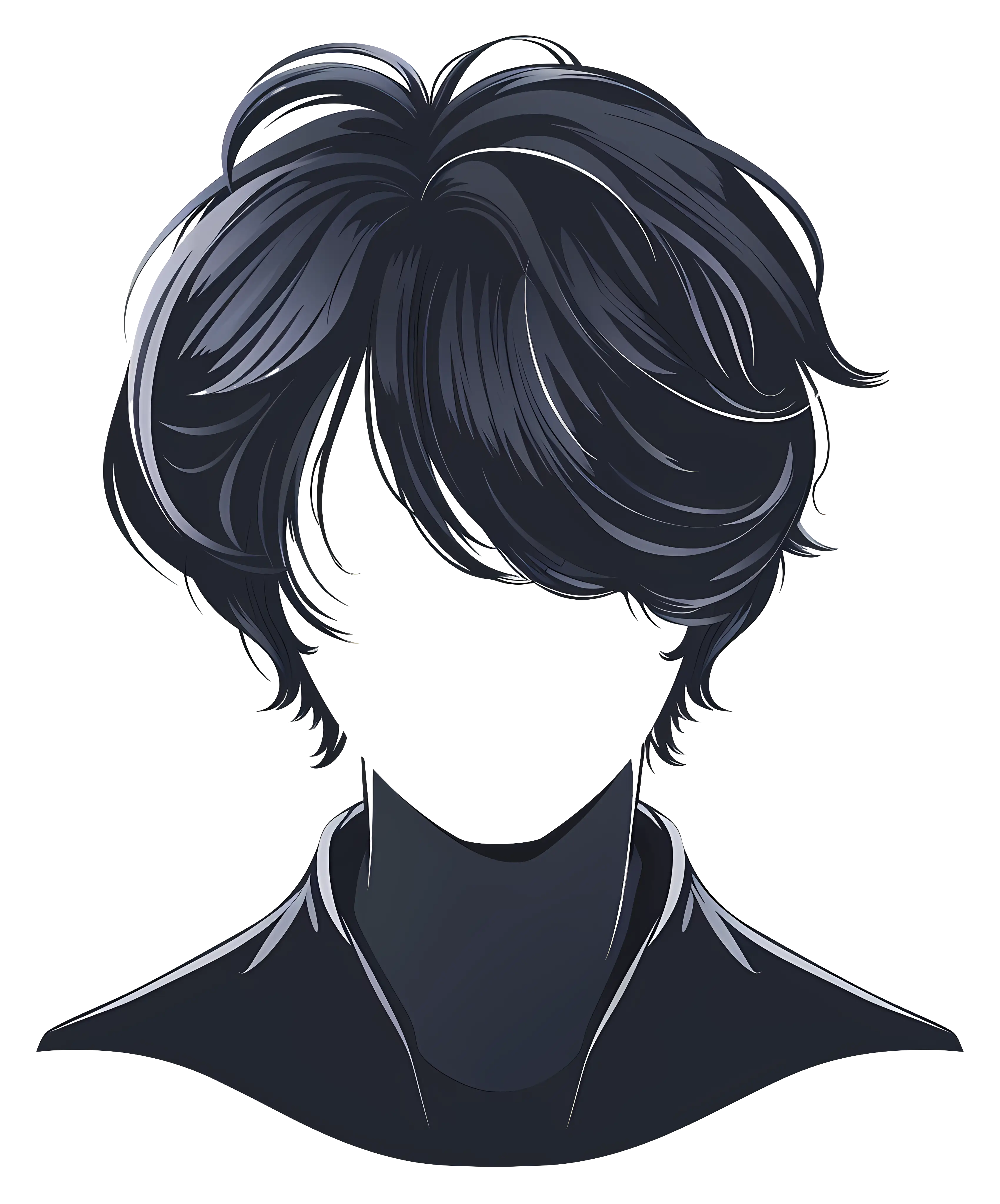 Black Wavy Hairstyle Design