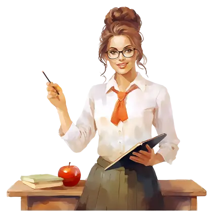 Smiling Woman with Notebook and Pencil
