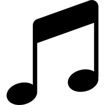 Black Musical Note Icon Design