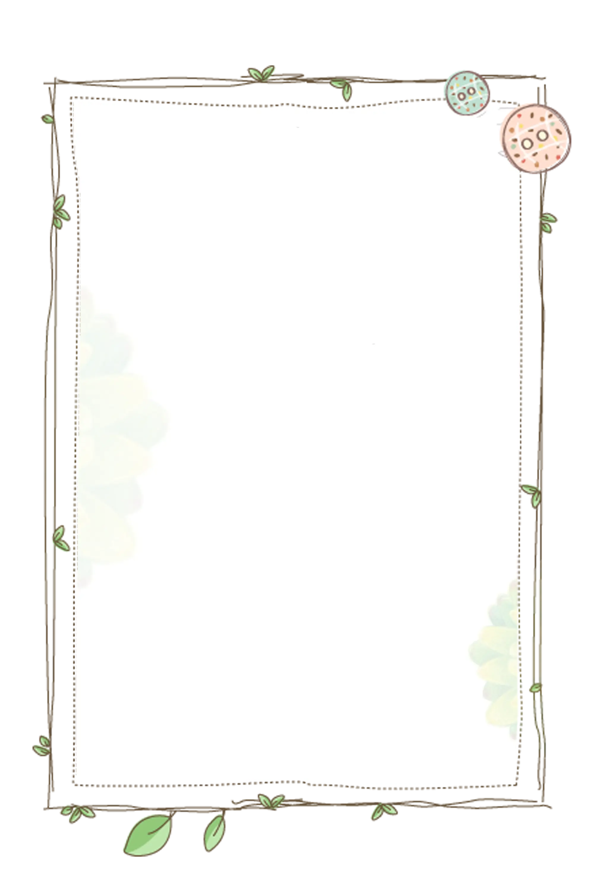 Decorative Frame with Nature Elements