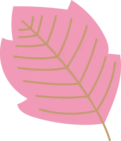 Pink Decorative Leaf Illustration