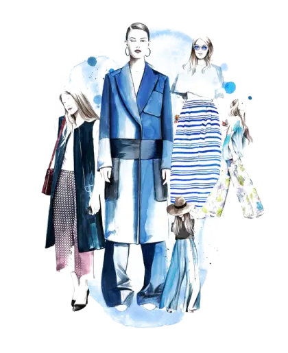 Fashion Collage with Stylish Models