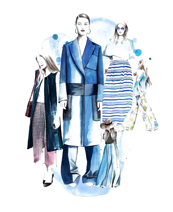 Fashion Collage with Stylish Models