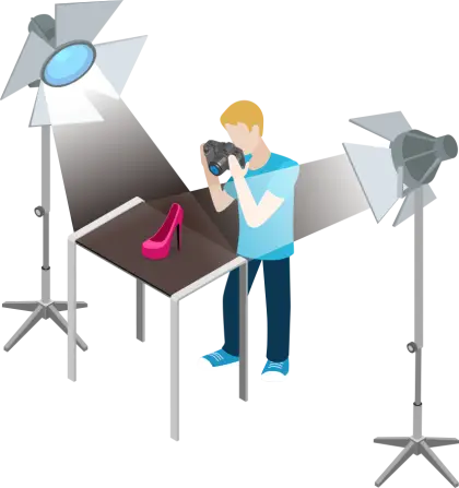 Photographer in Studio