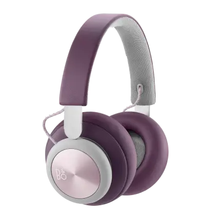 Modern Purple and White Headphones