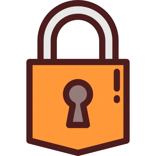 Padlock Icon in Cartoon Style