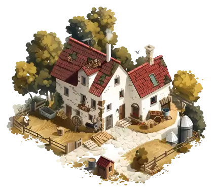 Small cute doodle house