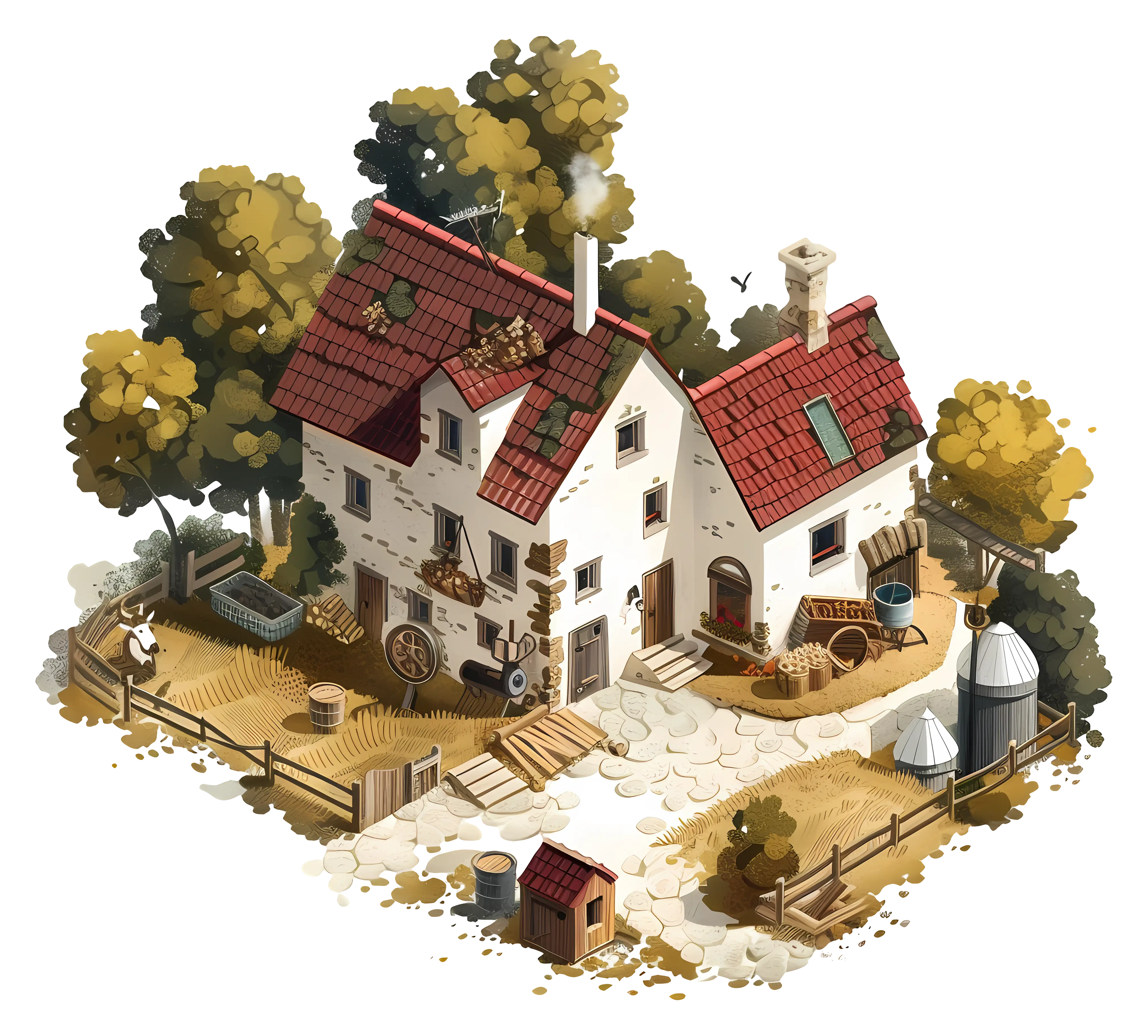 Small cute doodle house