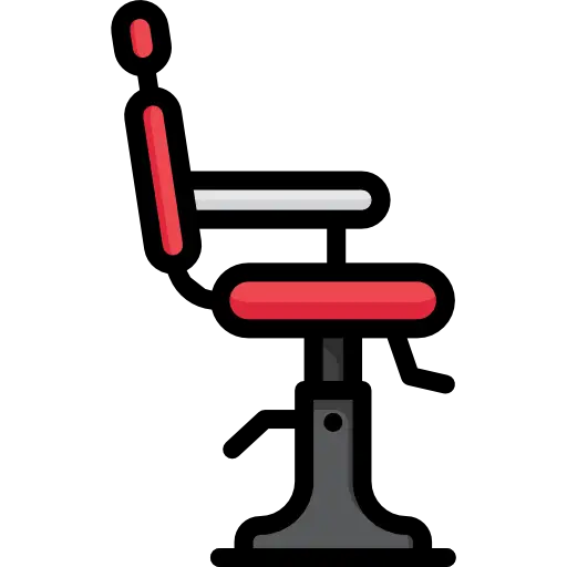 Red Barber Chair in Modern Design