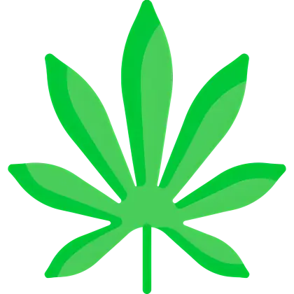 Green Leaf Illustration in Cartoon Style
