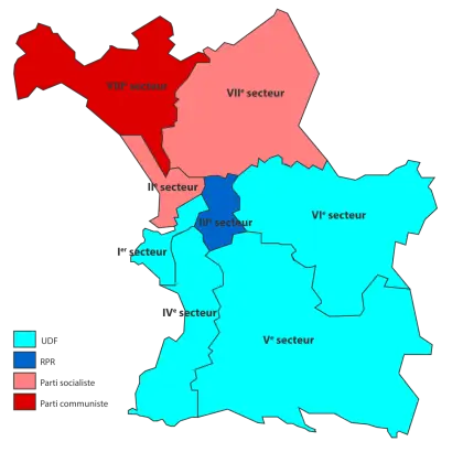 Political Map Displaying Regional Sectors