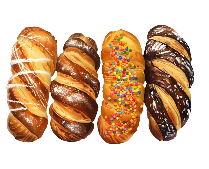 Decorated Pastries with Sprinkles