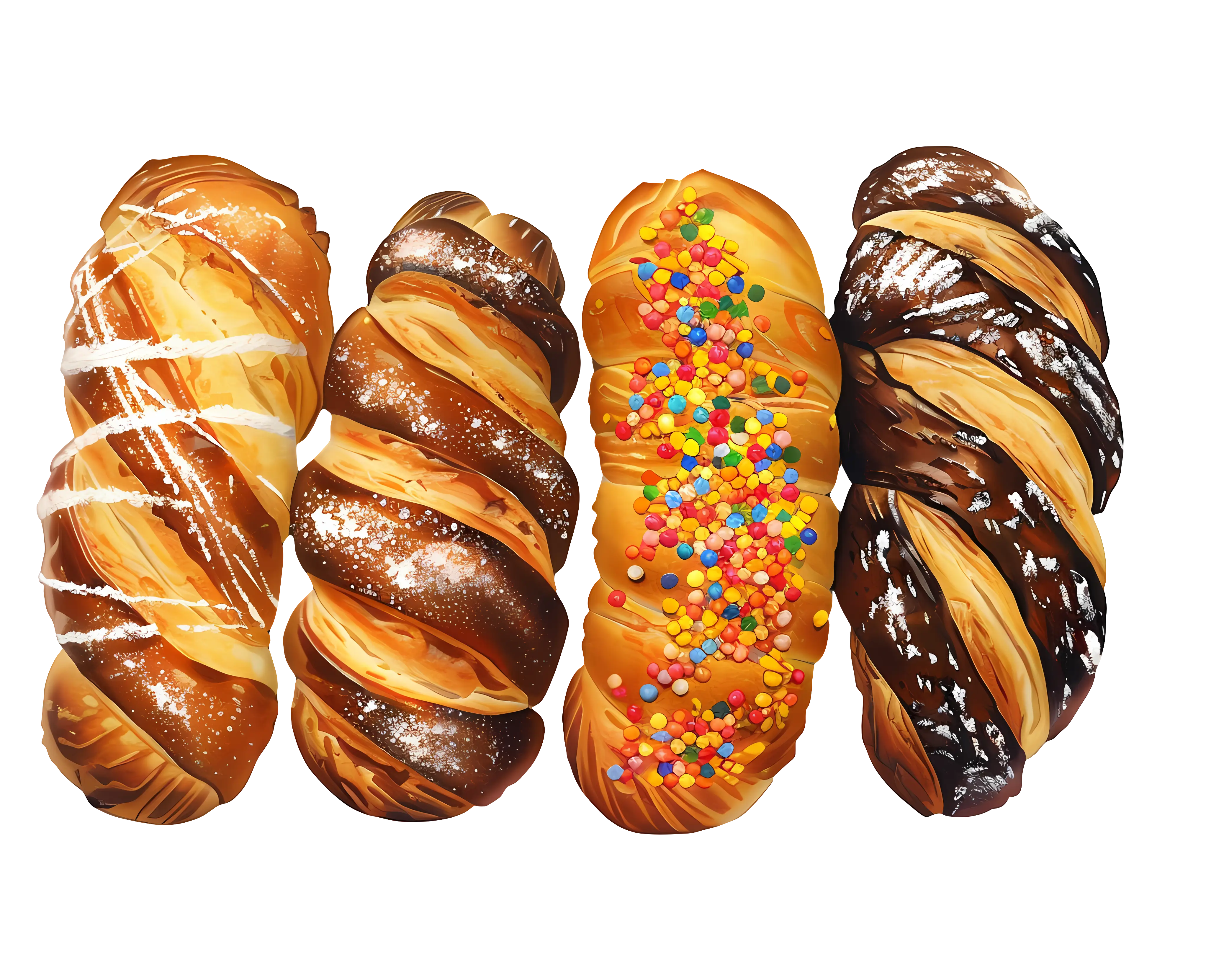 Decorated Pastries with Sprinkles