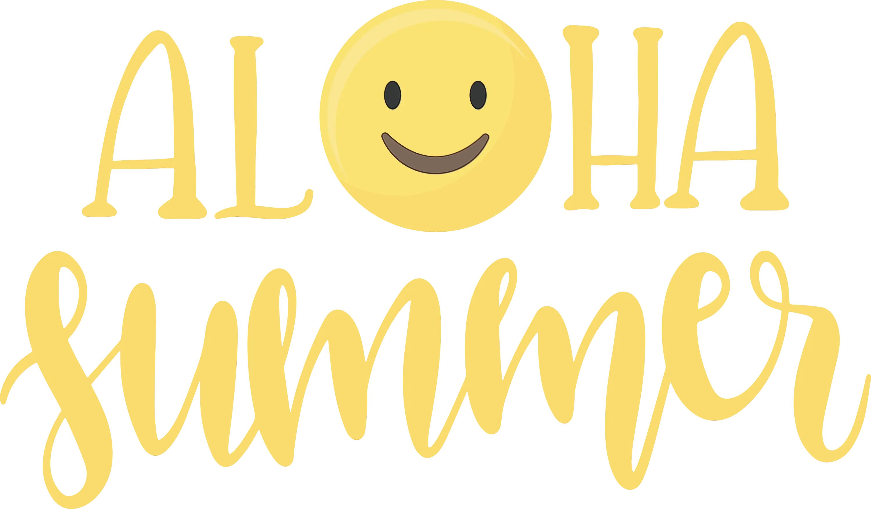 Aloha Summer Greeting with Smiley Face