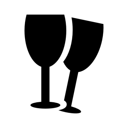 Broken Glass Warning Symbol