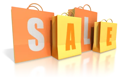 Shopping Bags with &#039;SALE&#039; Letters