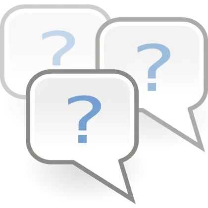Speech Bubble Illustration with Question Marks