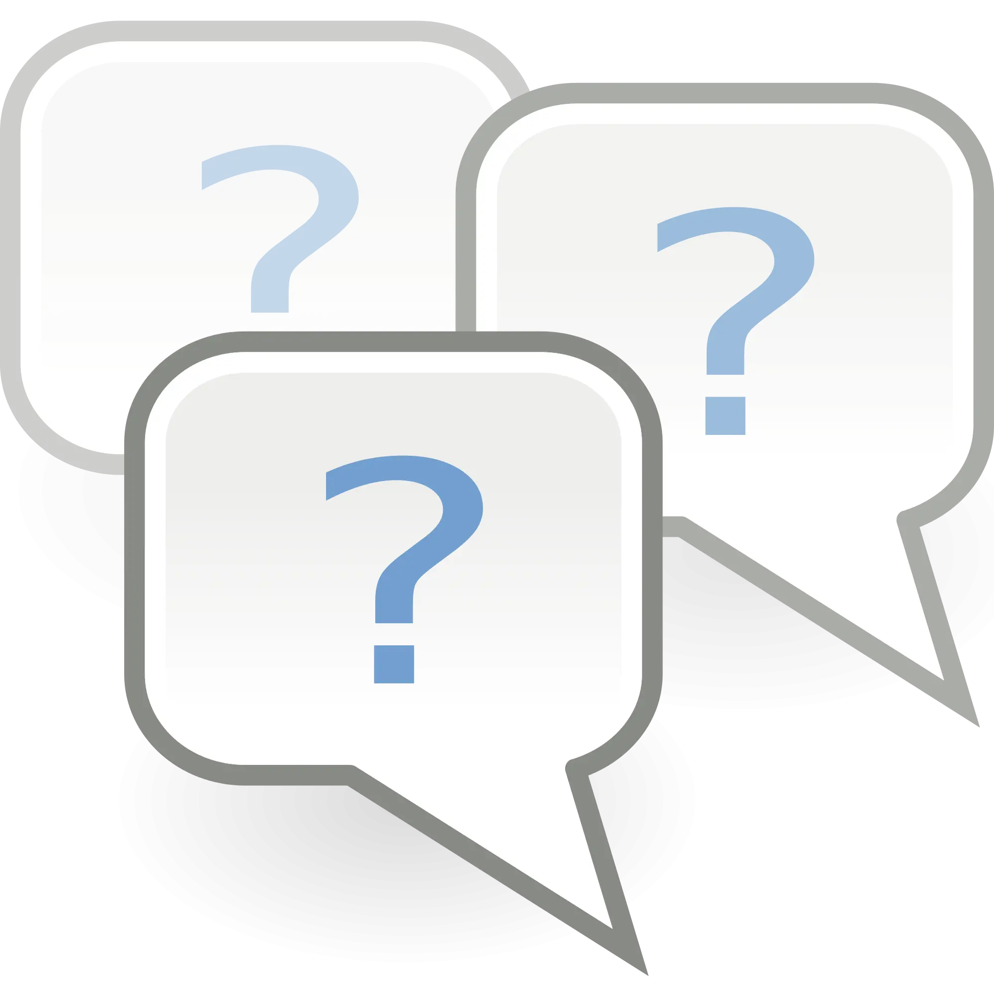 Speech Bubble Illustration with Question Marks