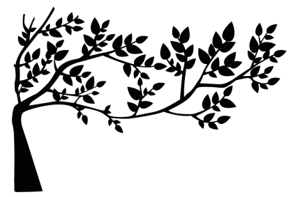 Black Silhouette of a Tree Branch