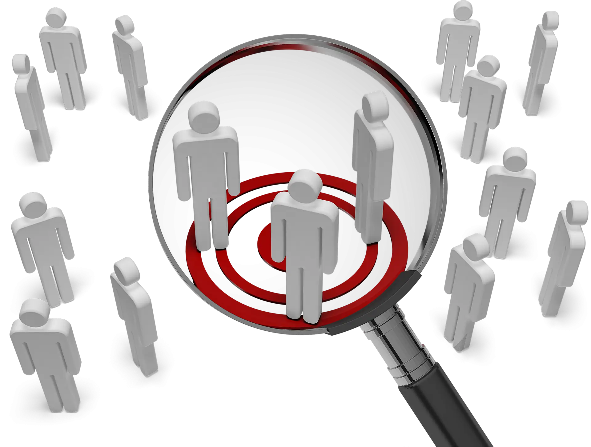 Magnifying Glass Focusing on Target
