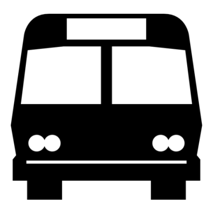 Black Bus Icon Illustration