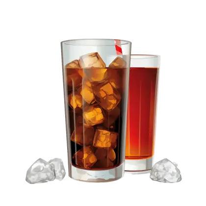 Illustration of Iced Cola and Soda Glass