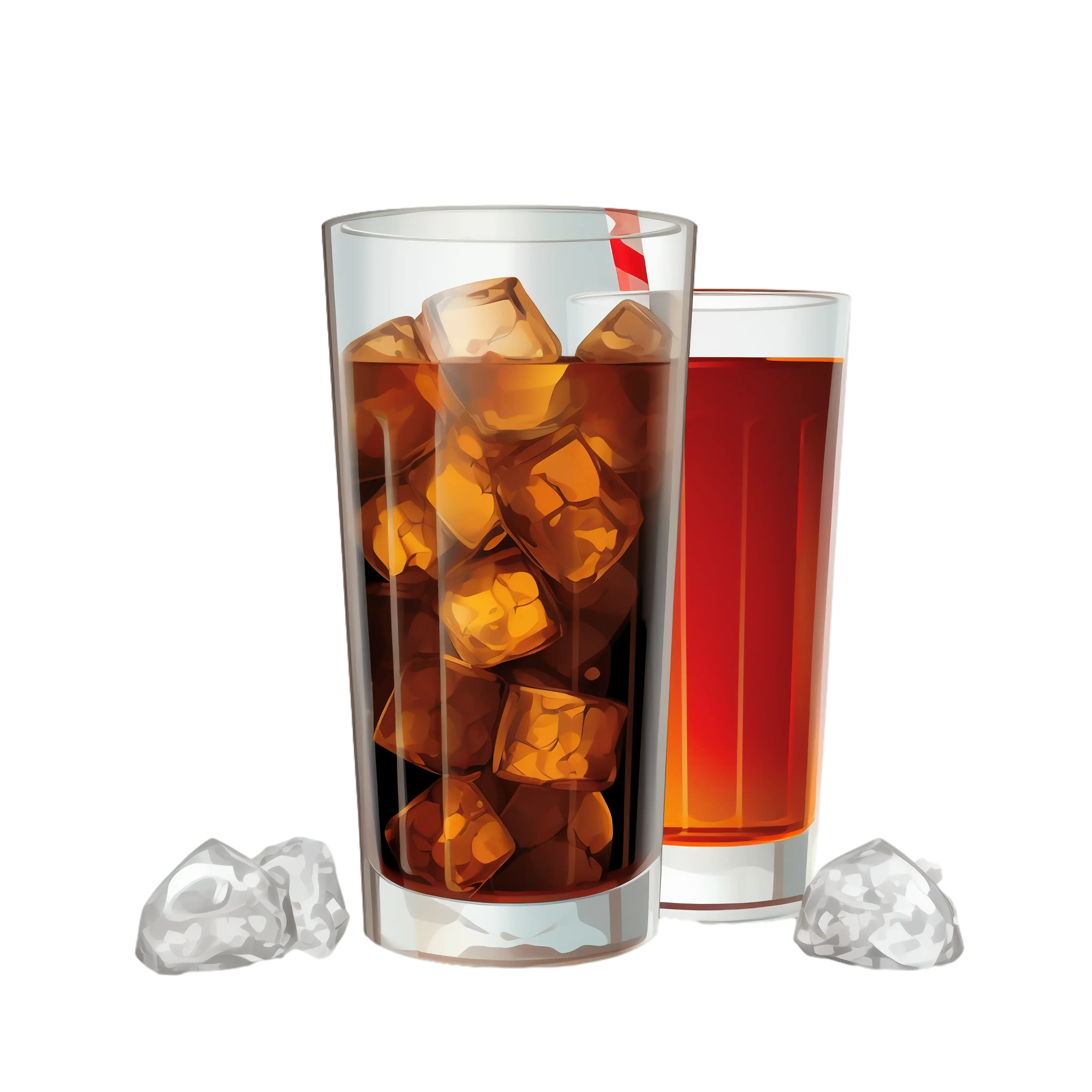 Illustration of Iced Cola and Soda Glass