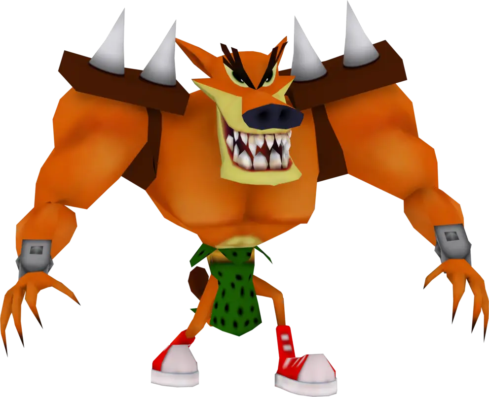 Muscular Cartoon Character with Spikes