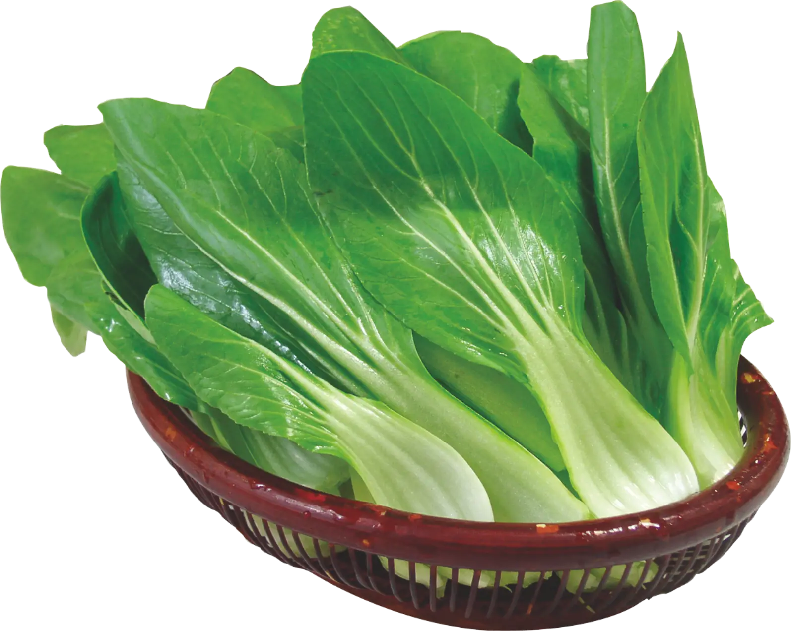 Fresh Green Leafy Vegetables in Basket