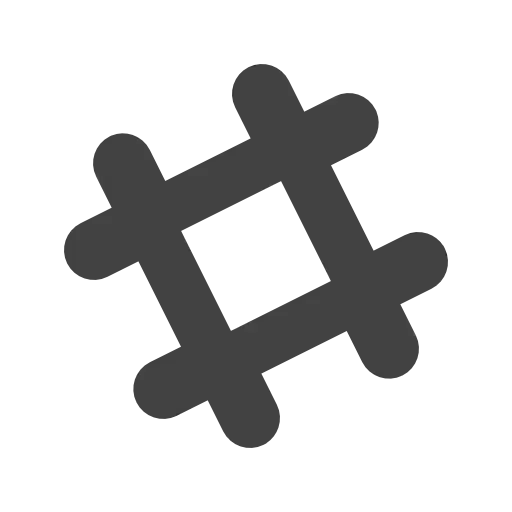 Hashtag Symbol Illustration in Black