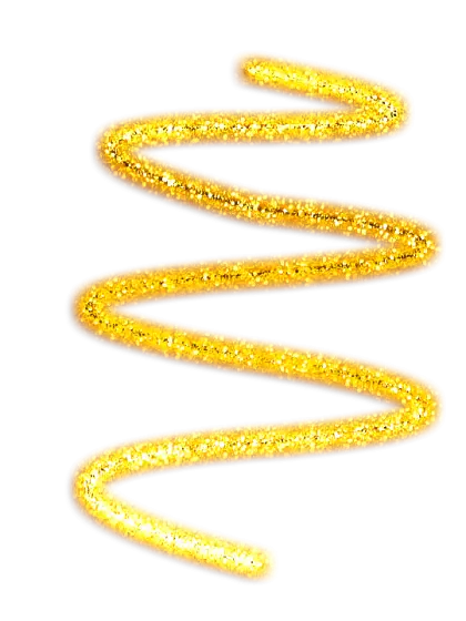 Glittery Gold Spiral Decoration