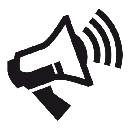 Megaphone Icon for Communication and Announcements