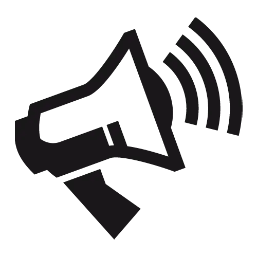 Megaphone Icon for Communication and Announcements