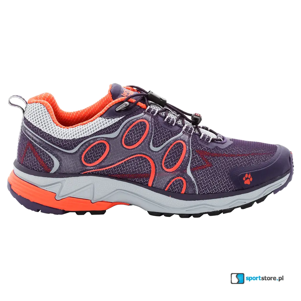 Purple and Orange Running Shoe for Sports