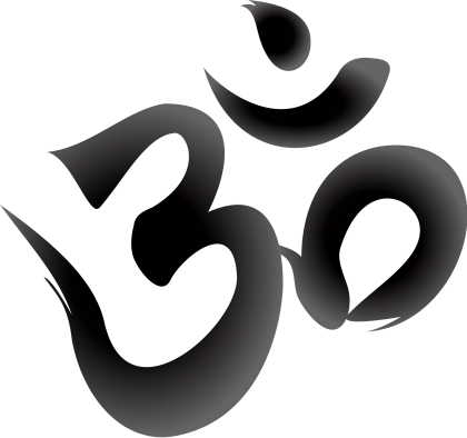 Black Om Symbol for Meditation and Spirituality