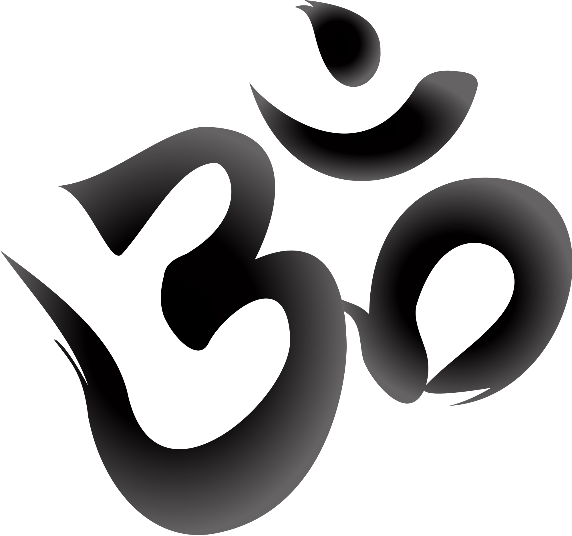 Black Om Symbol for Meditation and Spirituality