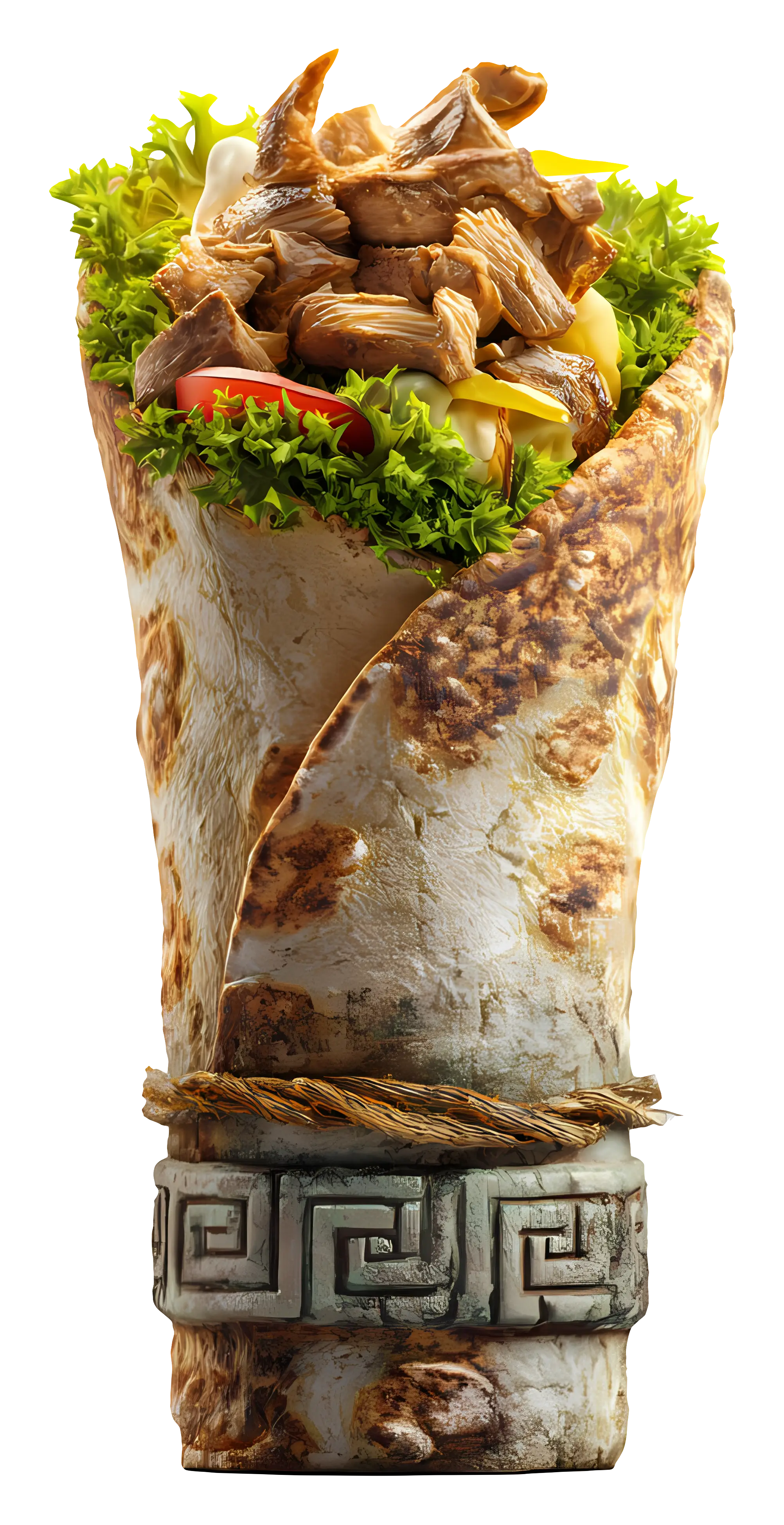Tasty Shawarma Wrap with Fresh Ingredients