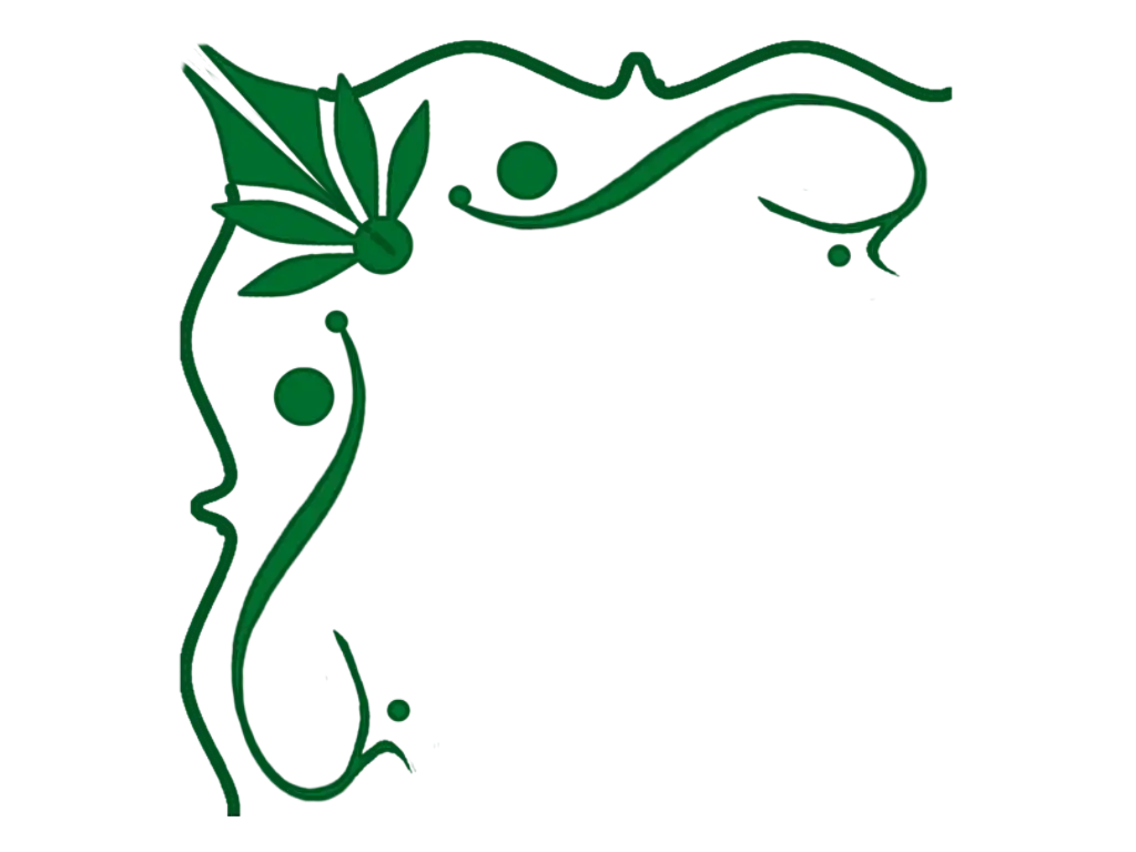 Green Decorative Floral Corner Design