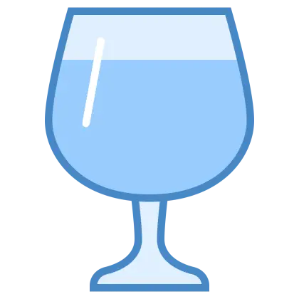 Blue Water Glass Illustration