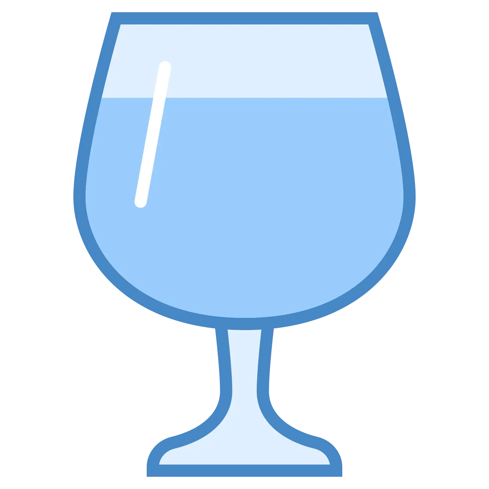 Blue Water Glass Illustration
