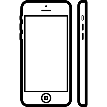 Outlined Icon of a Smartphone