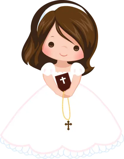 Girl in White Dress Holding a Book