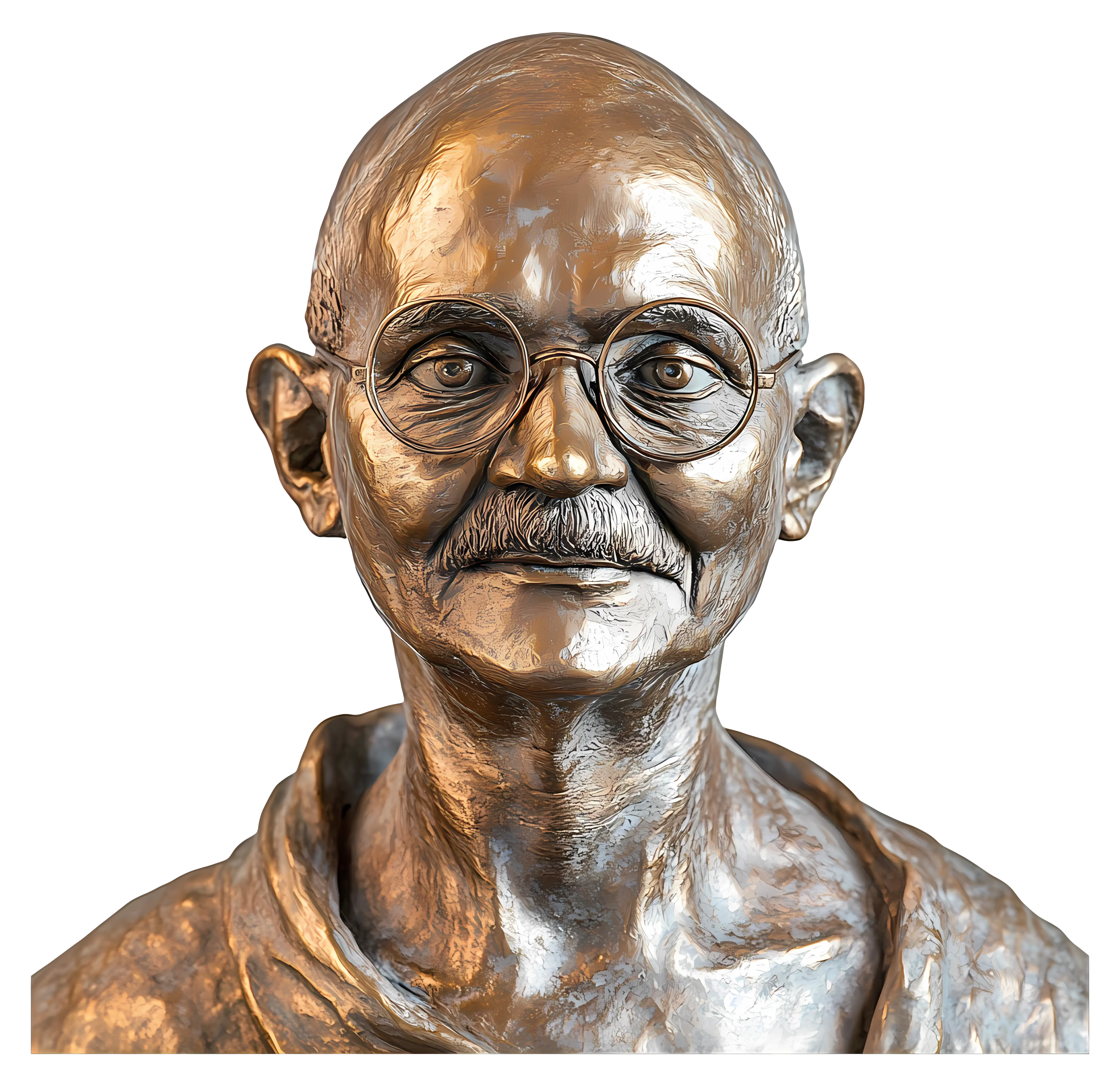 Bronze Bust Statue with Detailed Craftsmanship