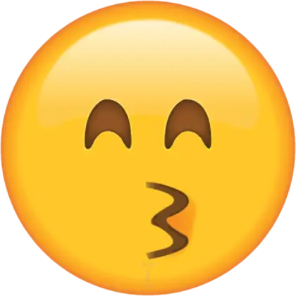 Kissing Face Emoji Icon for Messages and Social Media