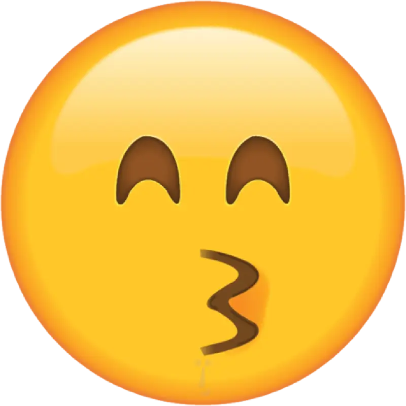 Kissing Face Emoji Icon for Messages and Social Media