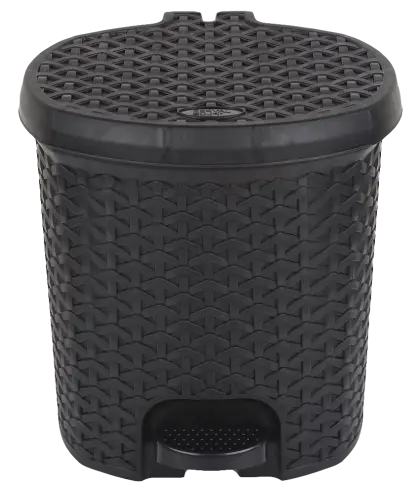 Black Trash Bin for Household Waste