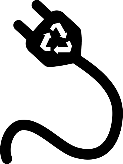Recyclable Energy Plug Icon Design